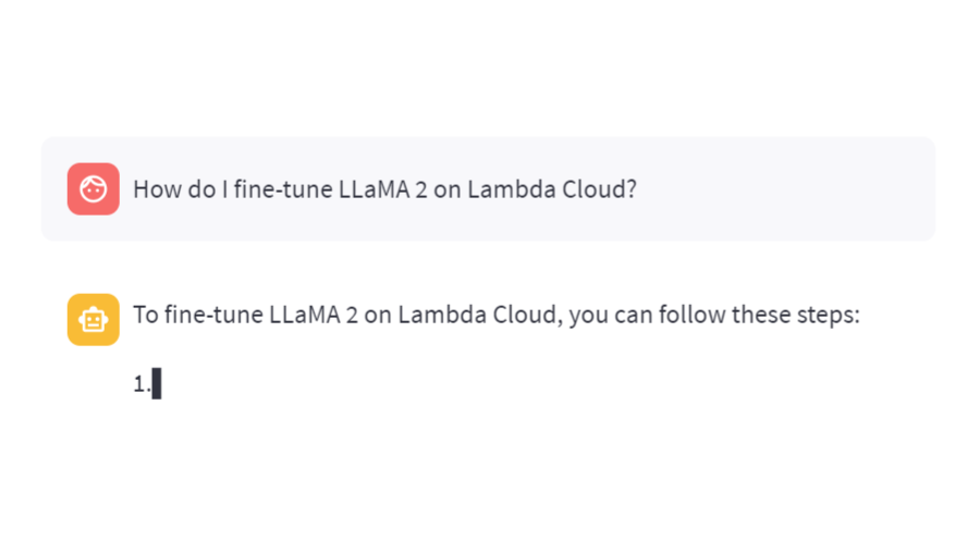 Fine tuning Meta's LLaMA 2 on Lambda GPU Cloud