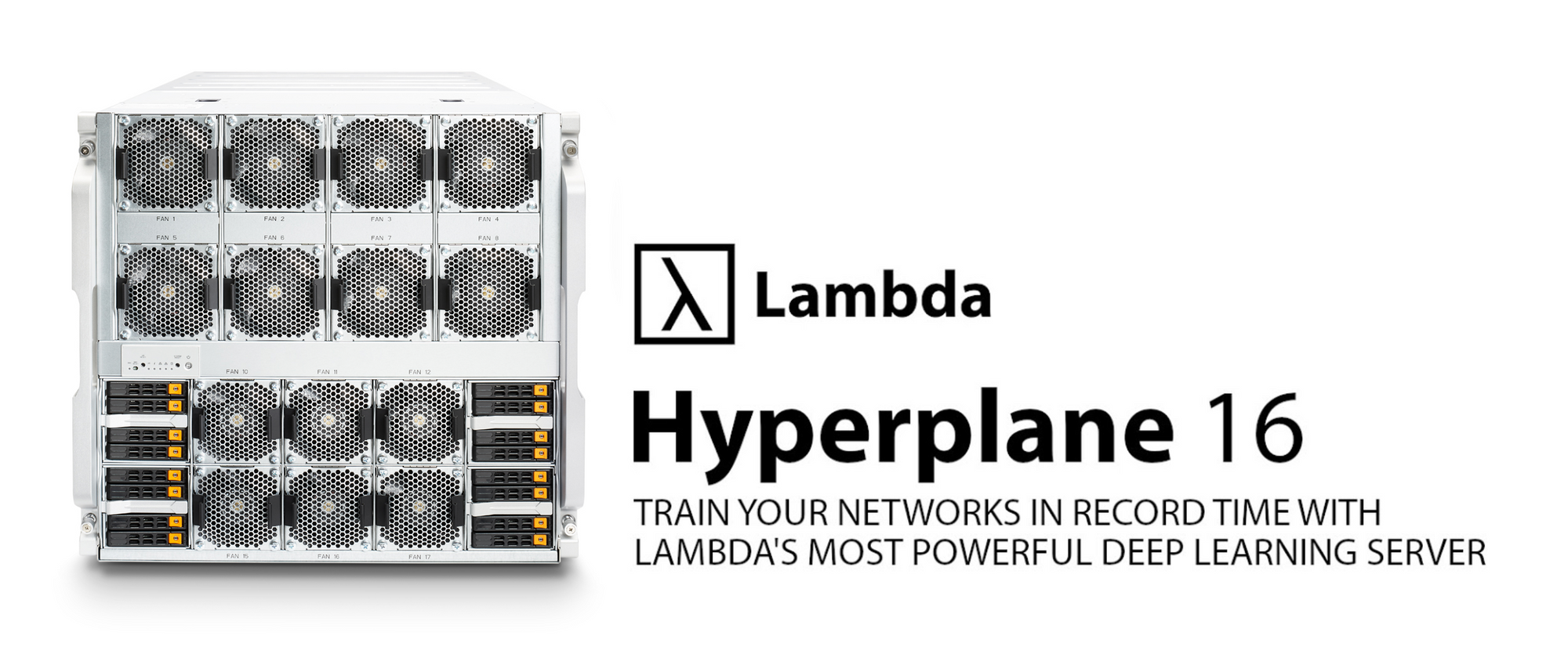 Header image: Train you networks in record time with Lambda's most powerful deep learning server.